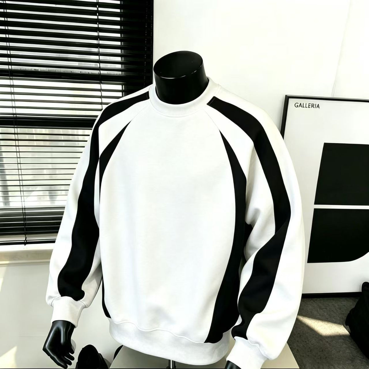 Men's Deconstructed Heavyweight Patchwork Crewneck Sweatshirt