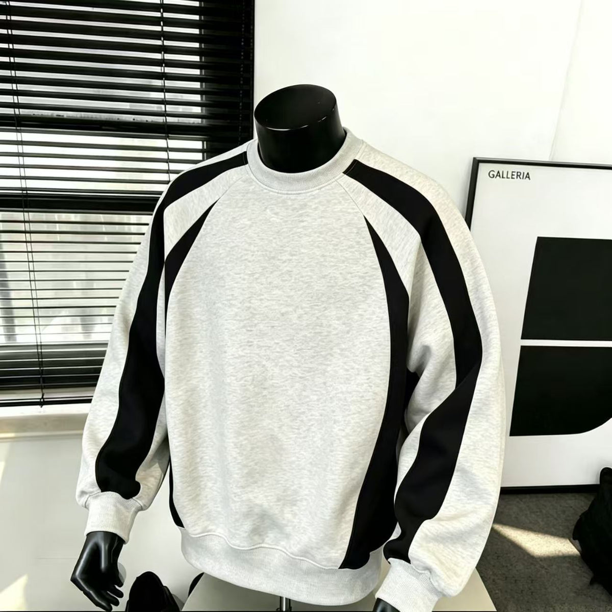 Men's Deconstructed Heavyweight Patchwork Crewneck Sweatshirt